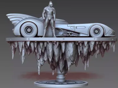 Batman Batmobile 3D Model Ready to Print 3D print model