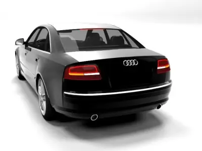 AUDI A8 2008 LOWPOLY Low-poly 3D model