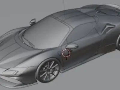 Ferrari SF90 Spider Low-poly 3D model