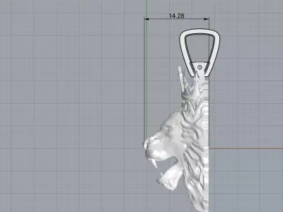 lion pendant 3D print model
