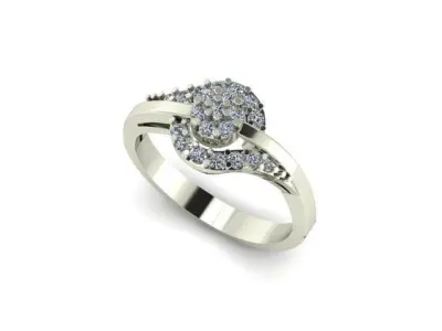 fancy ring for dimonds  3D print model