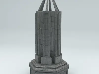 Sci Fi Shapes - Dystopia Building 1 Low-poly 3D model