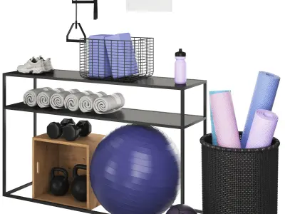 Home Fitness Set 3D model