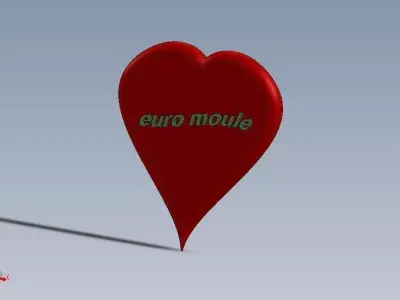love heart Free 3D model