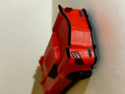Car Protoype with rotating wheels 3D print model