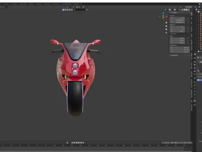 Futuristic bike 3D model