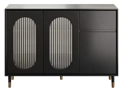 Wood Glam Sideboard Credenza 2 3D model