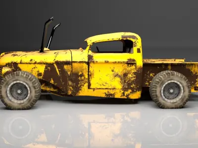 1939 Dodge D12 Char bone  Low-poly 3D model
