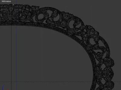 Frame mirror 3D model 07 3D print model