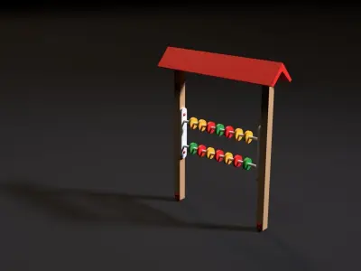 Childrens abacus 3D model