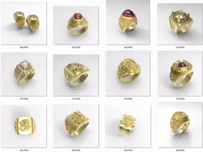 Random 101 Ring men best 2 3D print model