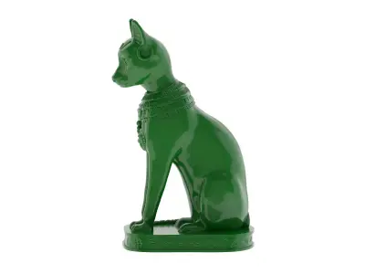 Ancient Egyptian Cat Statue Black 3D Print 3D print model