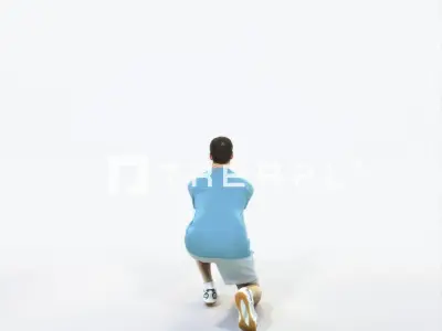 Romance 03F Volleyball Digging Sports Man Low-poly 3D model