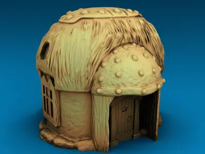 Stylized Middle Ages models Set  3D print model