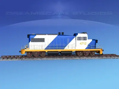 Diesel Locomotive V12 3D model