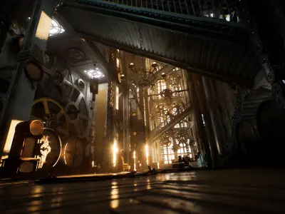 Steampunk Clocktower Environment Kit - UE5 Low-poly 3D model