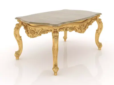 Traditional marble top coffee table by Modenese 3D model