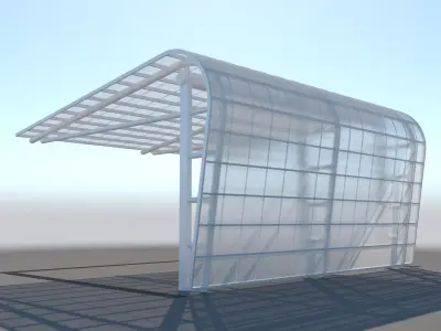 Carport Design With Steel Construction 3  3D model