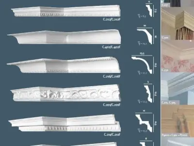 collection of decoration  Low-poly 3D model