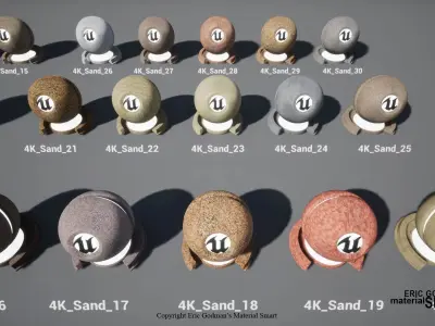 Sand World Aligned Materials 3D model