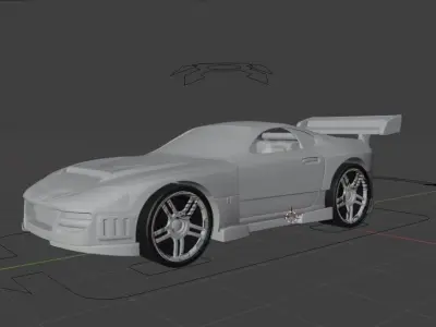 CAR FIRE TOY RIG 3D model