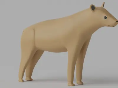 Cartoon Hyena 3D model