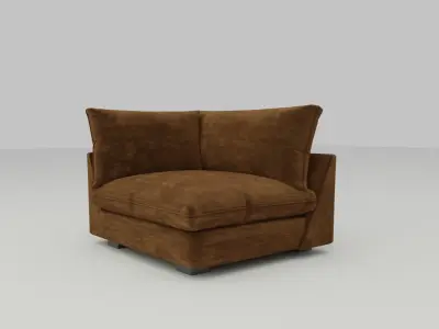 large L-shaped sectional sofa 3D model