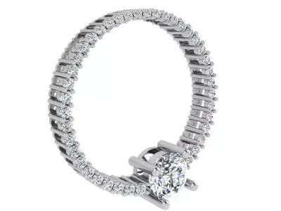 Circle Diamond Pendant 3749 3D print model