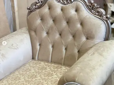 Carved overlays for sofa and chair 3D model