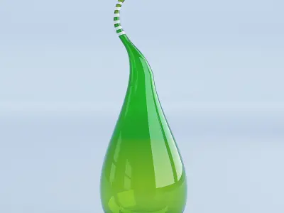 Glass Vases Green 3D model