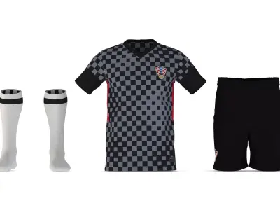 Football Jersey Shorts 3D model