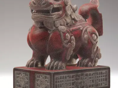 Red Lion of the Temple 3D model