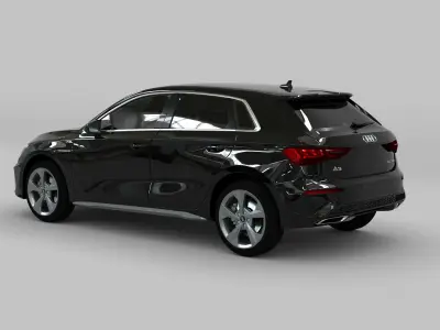 Audi Q3 2022 Low-poly 3D model