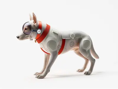 Space Rescue Dog Antiradiation Suit 3D Model Low-poly 3D model