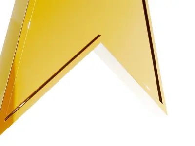 star gold Low-poly 3D model