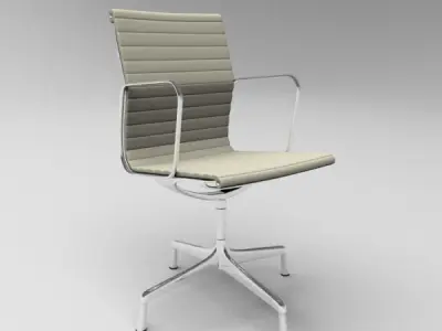 Aluminium armchair 3D model