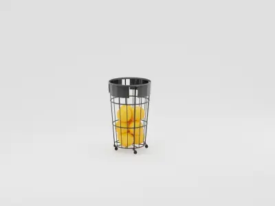 Storage Basket Balls Equipment Low-poly 3D model