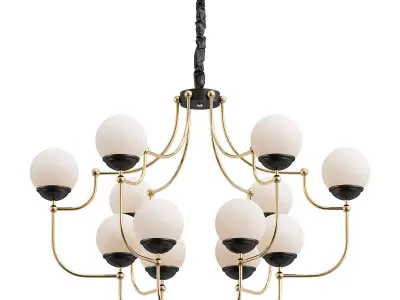 astoria-lsp-8305 light chandelier in brass and glass 3D model