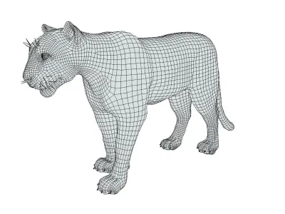 Cougar  Low-poly 3D model