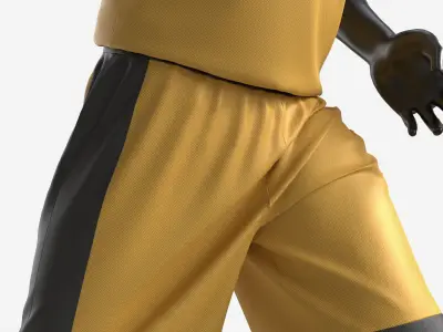 Male Mannequin in Basketball Uniform in Action 02 3D model