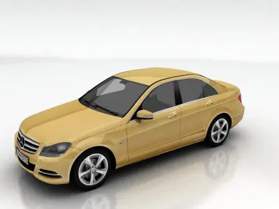 Mercedes Benz C Low-poly 3D model