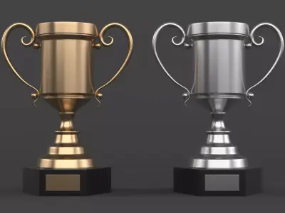 Trophy Cup 3D model 6