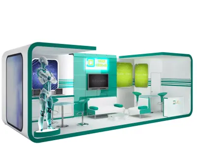  Booth Exhibition Stand a43 3D model