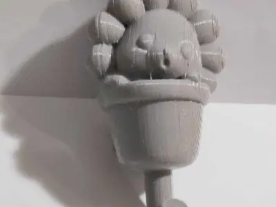 A cute Cat flower key holder for decoration 3D print model