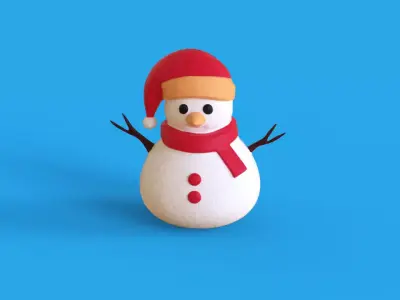 Snowman 3D print model