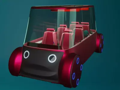 Concept styled autonomous car 4 3D model