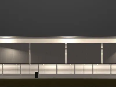 Simple warehouse -02 3D model