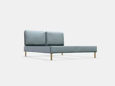 SAGESUND Upholstered bed frame Low-poly 3D model