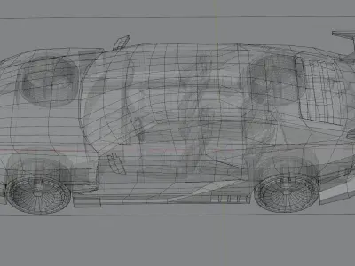 Hyundai N Vision 74 Low-poly 3D model