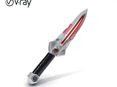 Futuristic SciFi Sword Model Pack Low-poly 3D model